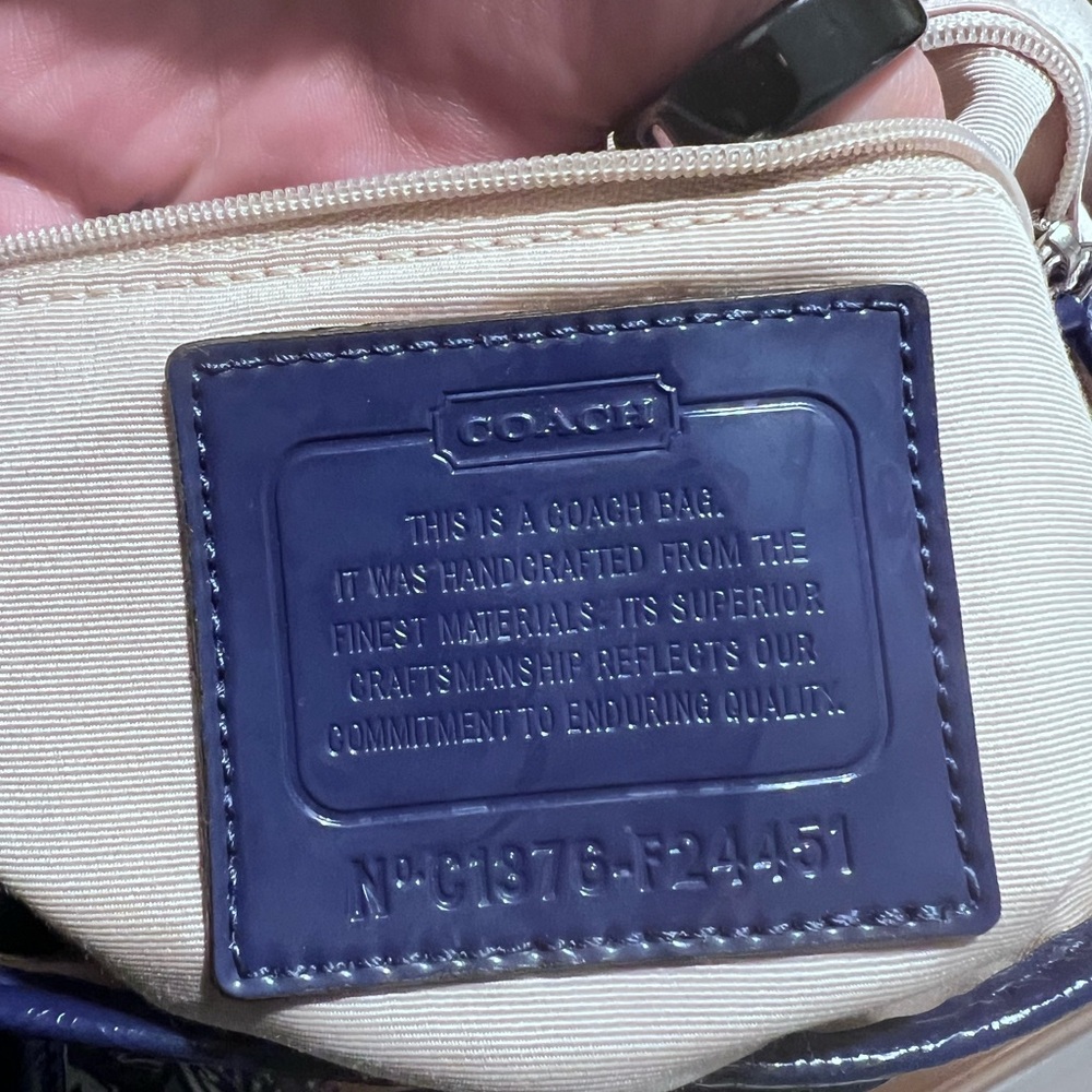 Coach RARE Multicolor Pink Blue Backpack - Picture 5 of 6